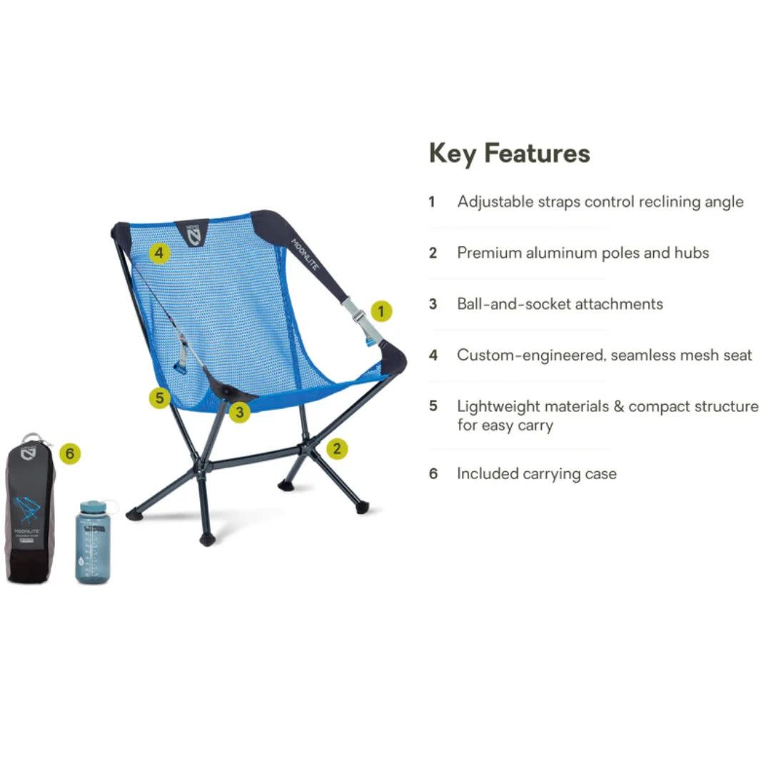 NEMO Moonlite Reclining Camp Chair - Brilliant Blue
