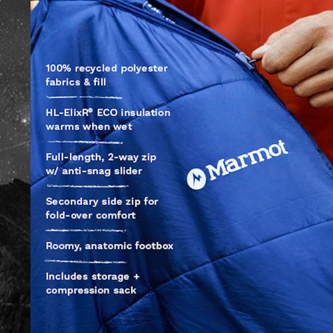 MARMOT Trestles Elite Eco 30° Sleeping Bag - Foliage/Steel Onyx