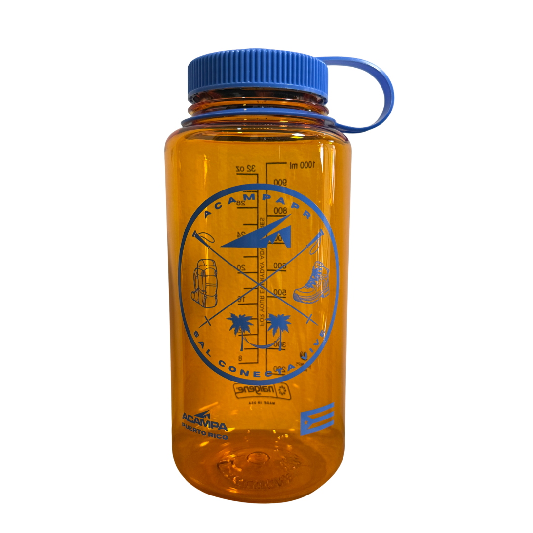NALGENE ACAMPA CUSTOM TREK  ORANGE SUSTAIN 32OZ WIDE