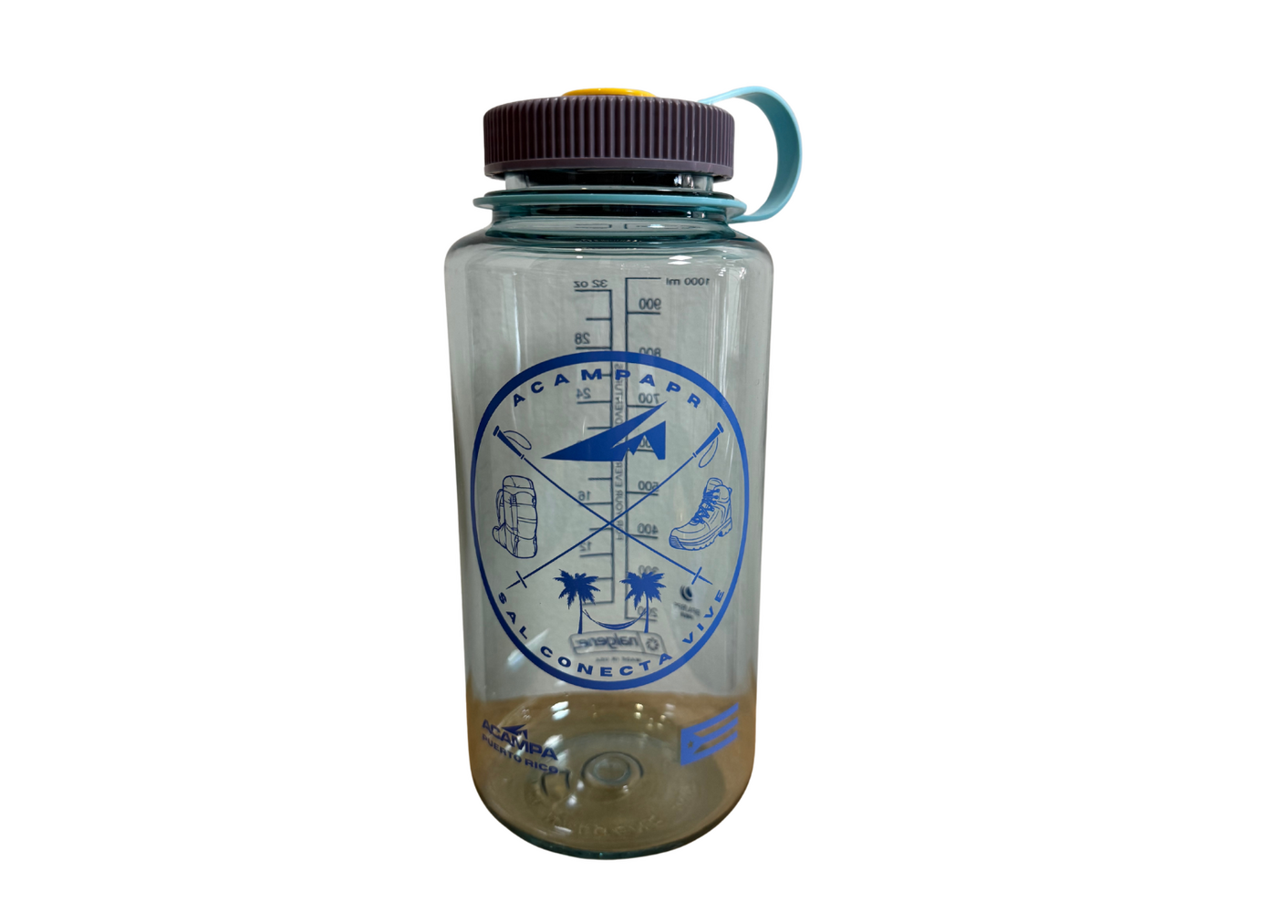 NALGENE ACAMPA CUSTOM TREK CLEAR  SUSTAIN 32OZ WIDE