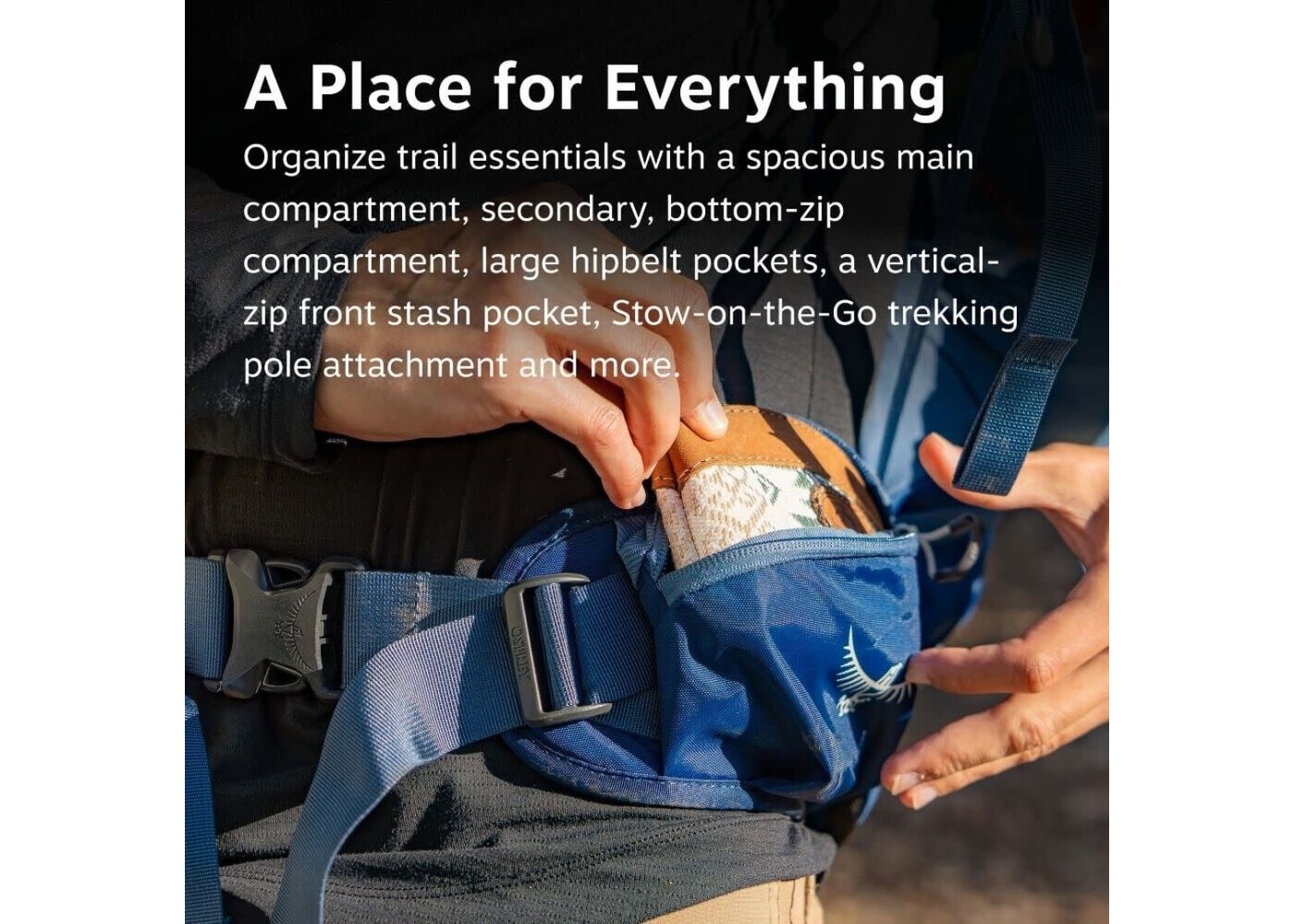 OSPREY Stratos 36 Hiking Backpack Raven Black OS