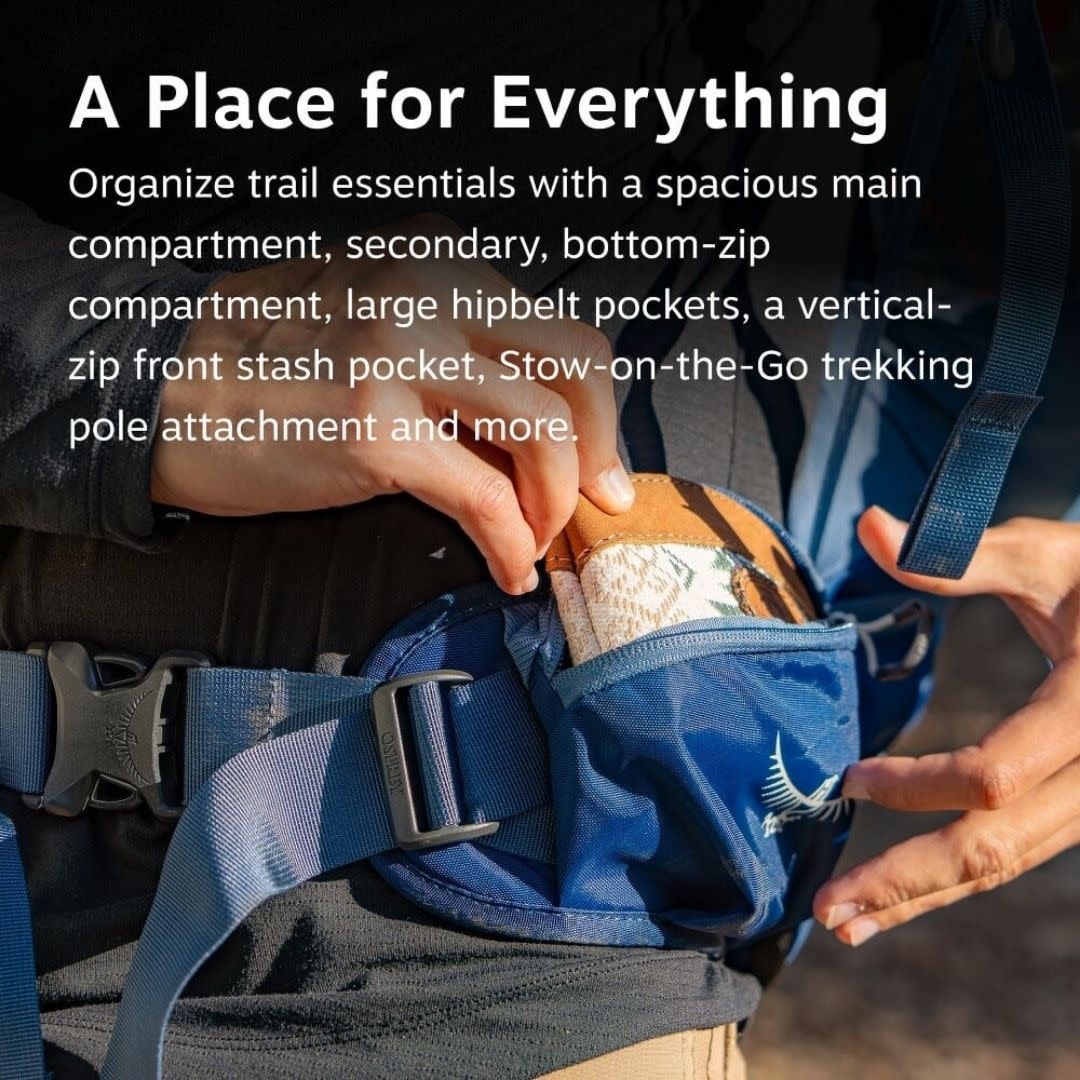 OSPREY Stratos 36 Hiking Backpack Raven Black OS