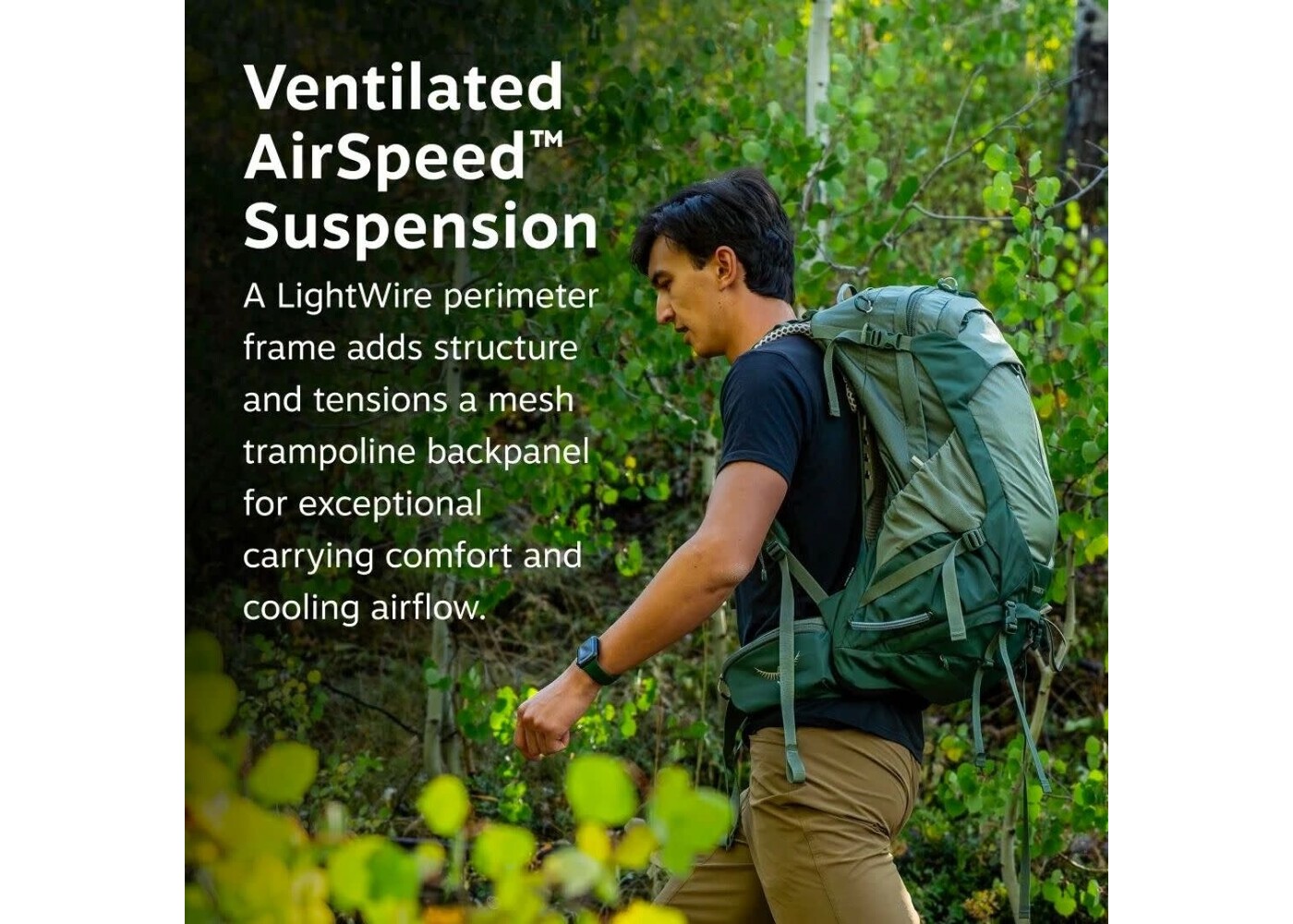 OSPREY Stratos 36 Hiking Backpack Raven Black OS