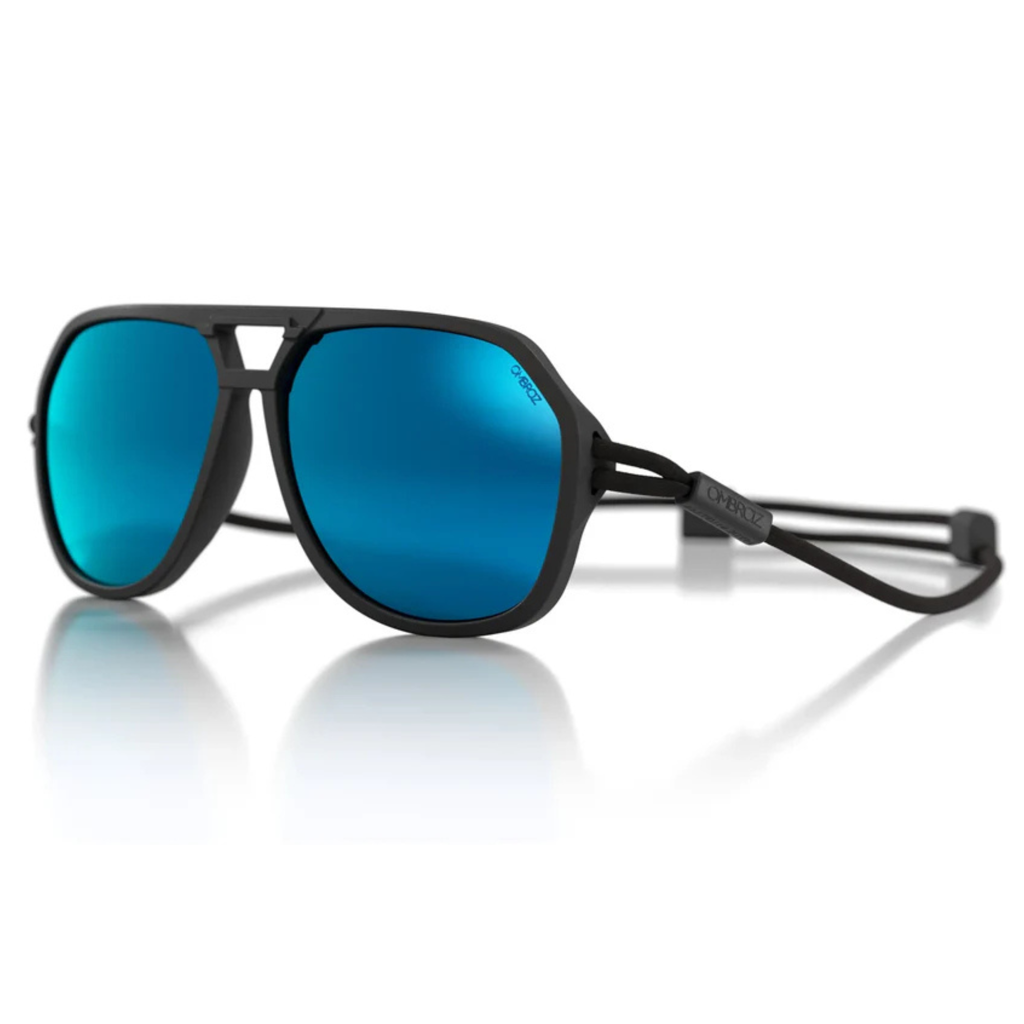 Ombraz Classics / Charcoal / Polarized Grey with Blue Mirror Lens / Regular