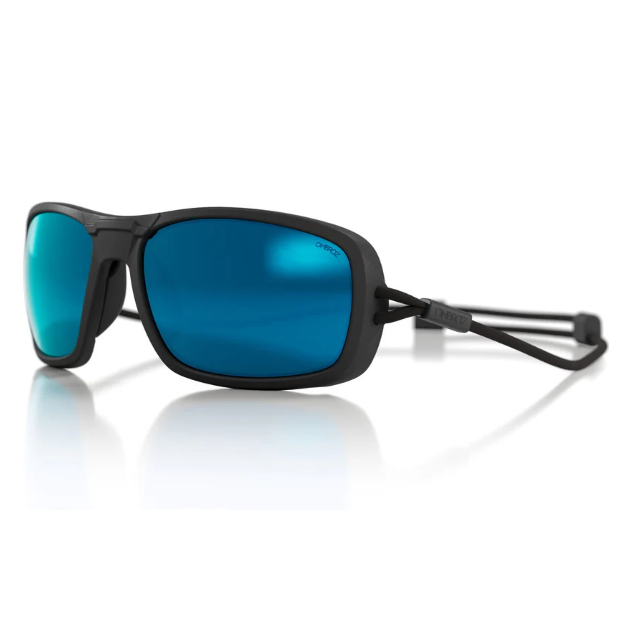 Ombraz Azzurro/Charcoal Frame/ Polarized Blue Mirror Lens