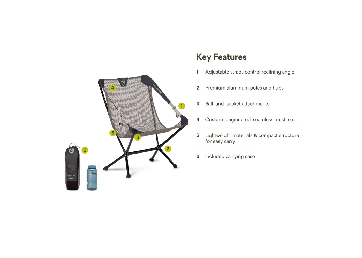 Moonlite Reclining Camp Chair - Smokey Olive
