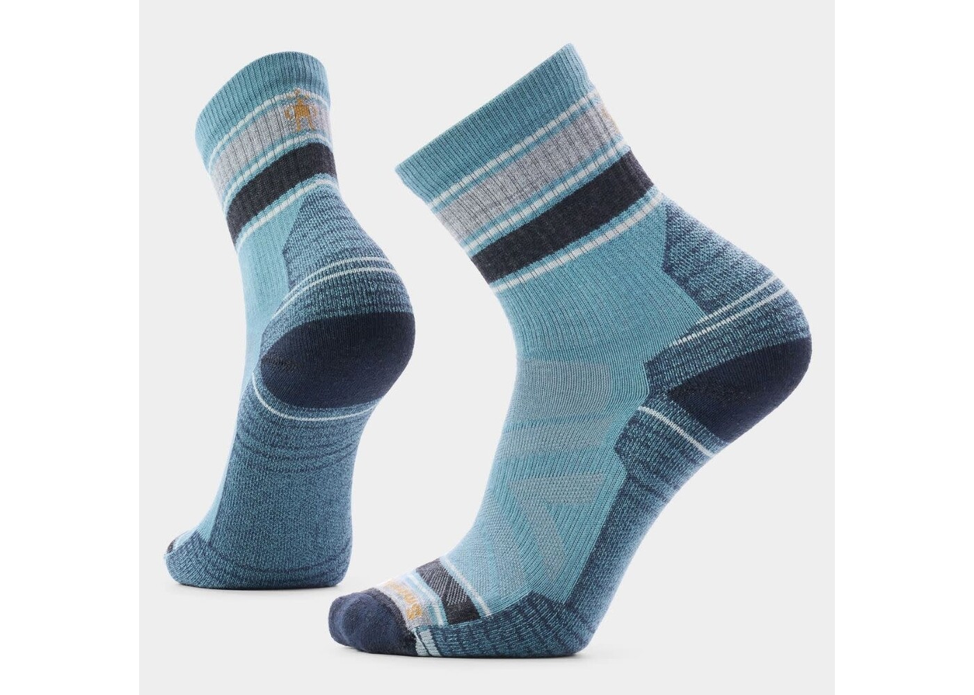 Hike Light Cushion Striped Mid  Crew Sock  L