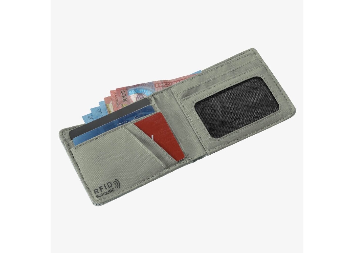Eagle Creek Stash RFID Bifold Wallet Storm Grey