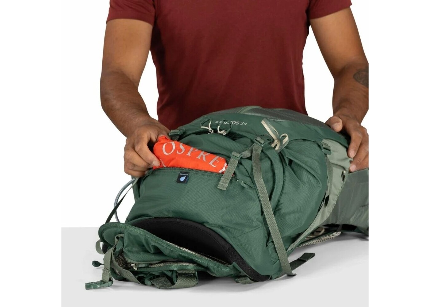 OSPREY Stratos 34 Hiking Backpack Pine Leaf OS
