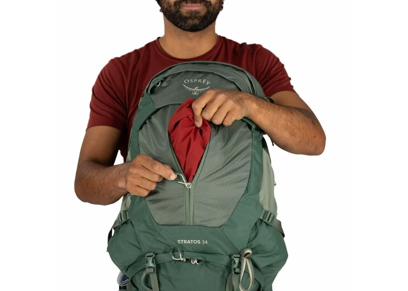 OSPREY Stratos 34 Hiking Backpack Pine Leaf OS