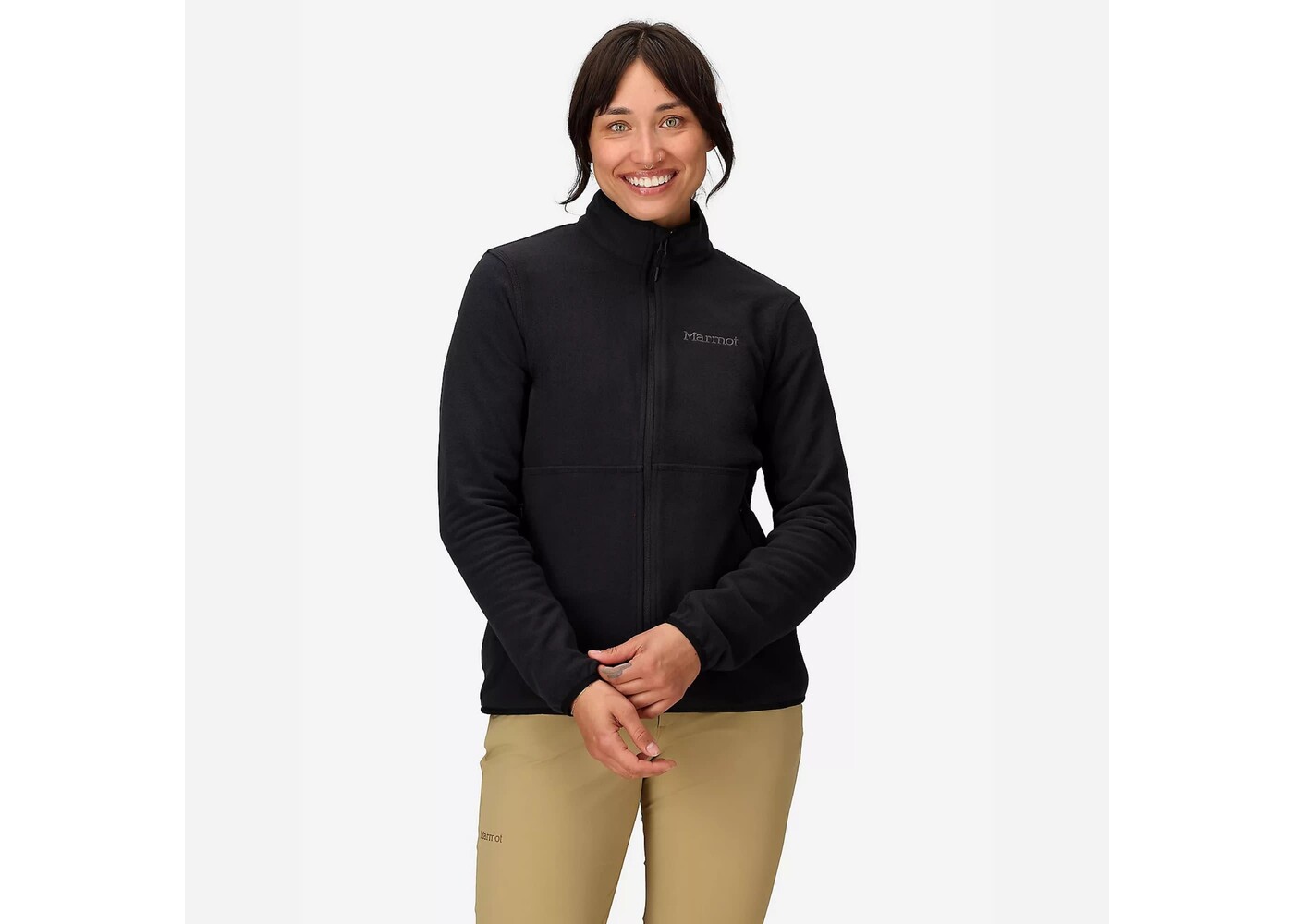 MARMOT WOMENS ROCKLIN FLZP JKT-BLK