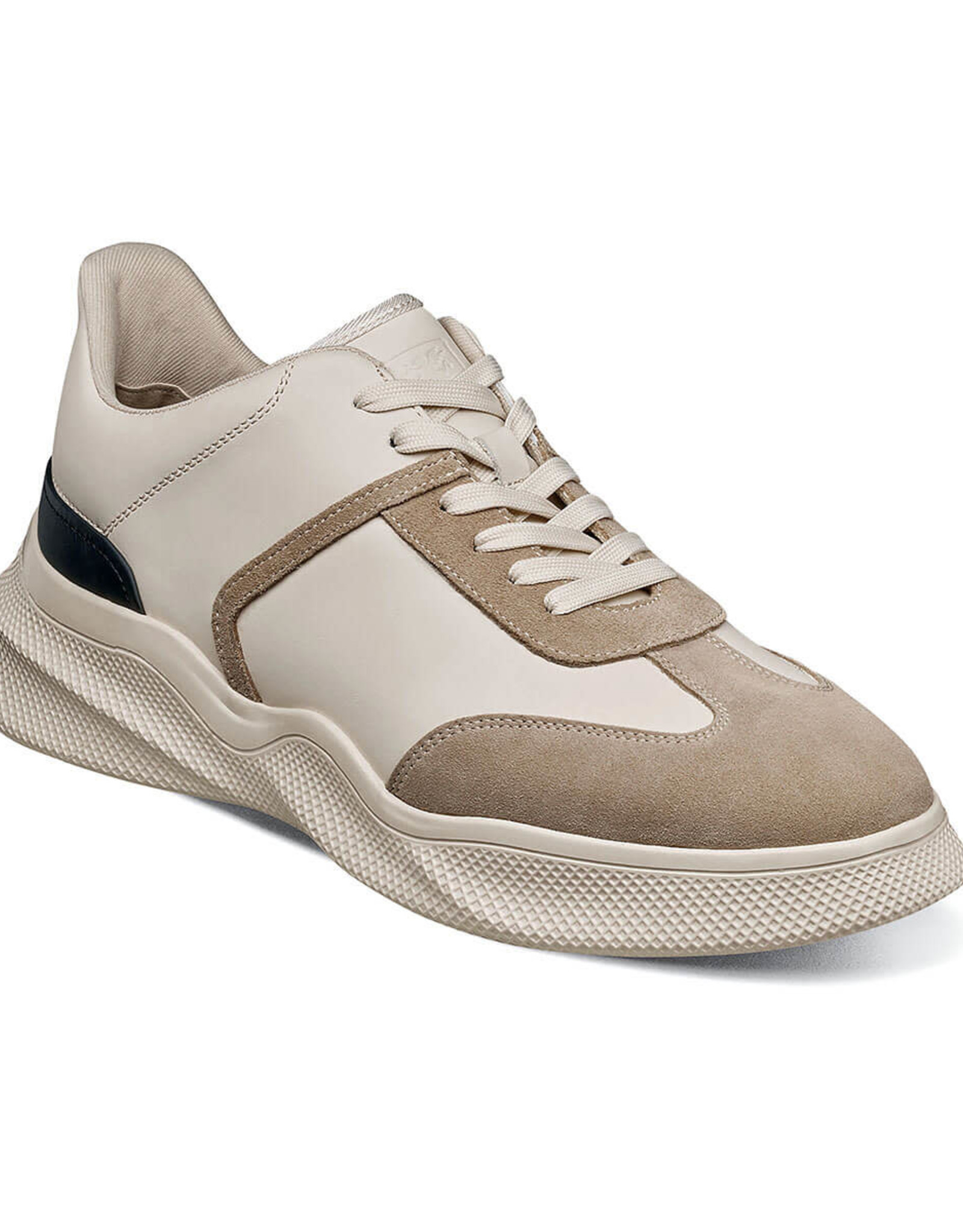 Stacy Adams Shoes Athletic Vanguard T-Toe Lace 25437 Cream and Black