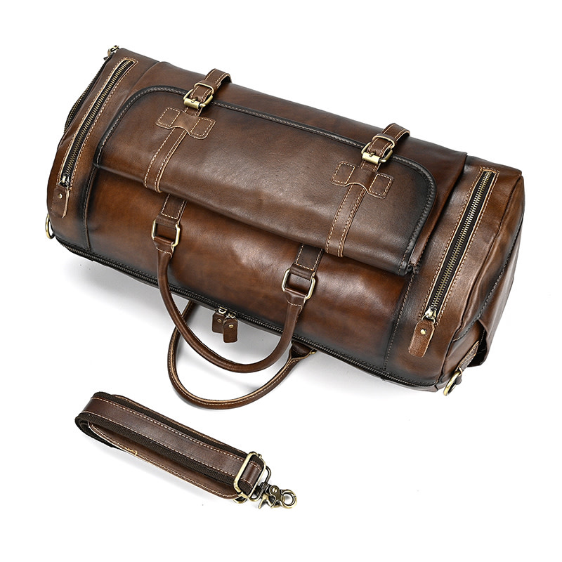 Genuine Leather Travel Luggage Bag