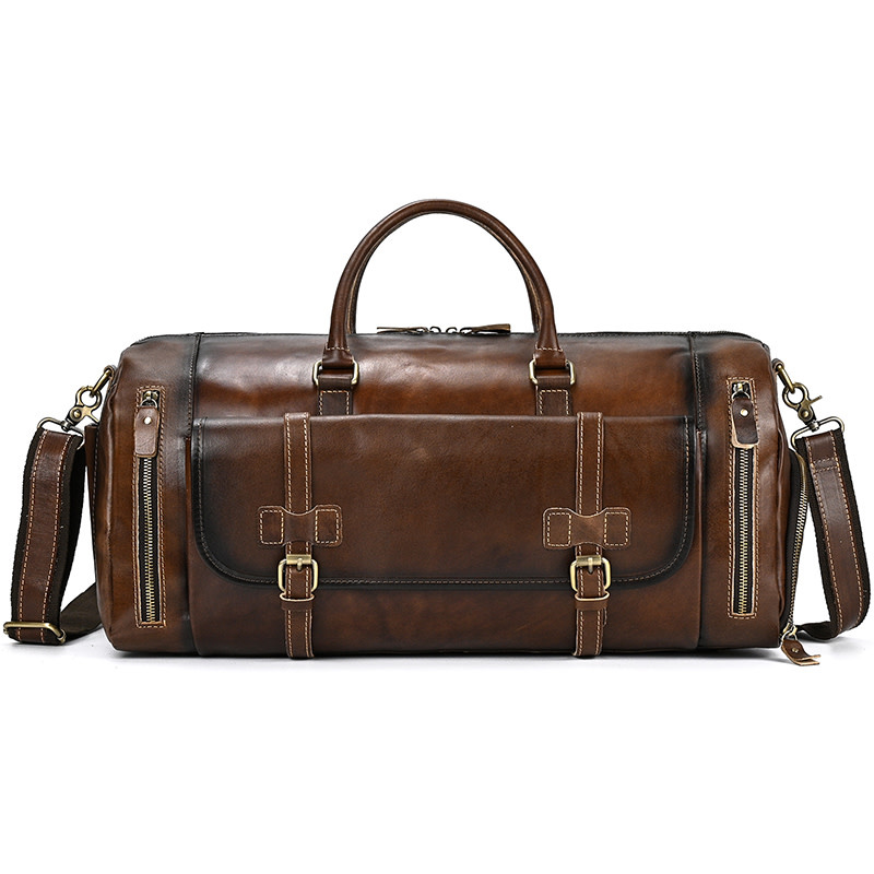 Genuine Leather Travel Luggage Bag