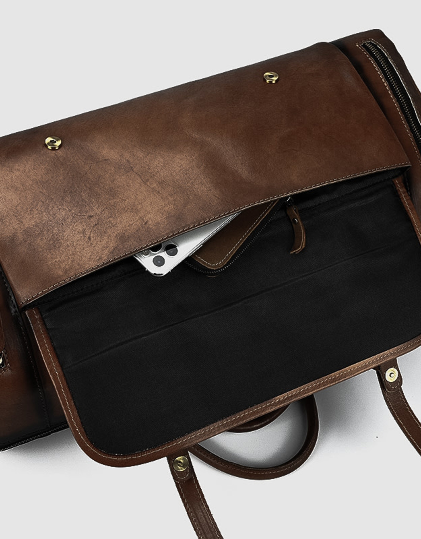Genuine Leather Travel Luggage Bag