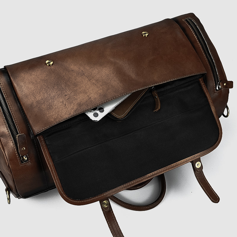 Genuine Leather Travel Luggage Bag