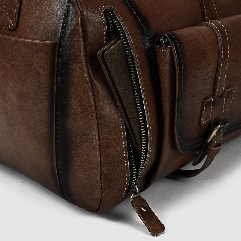 Genuine Leather Travel Luggage Bag