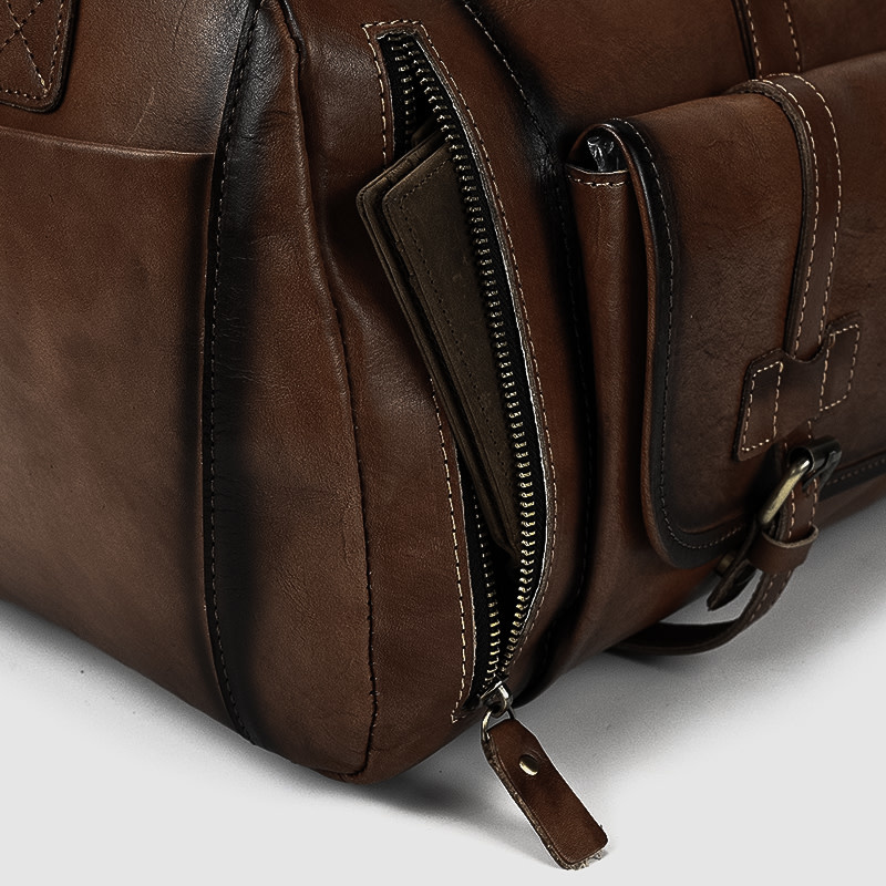 Genuine Leather Travel Luggage Bag