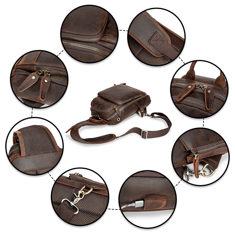 Michael Chest Bag Genuine Leather