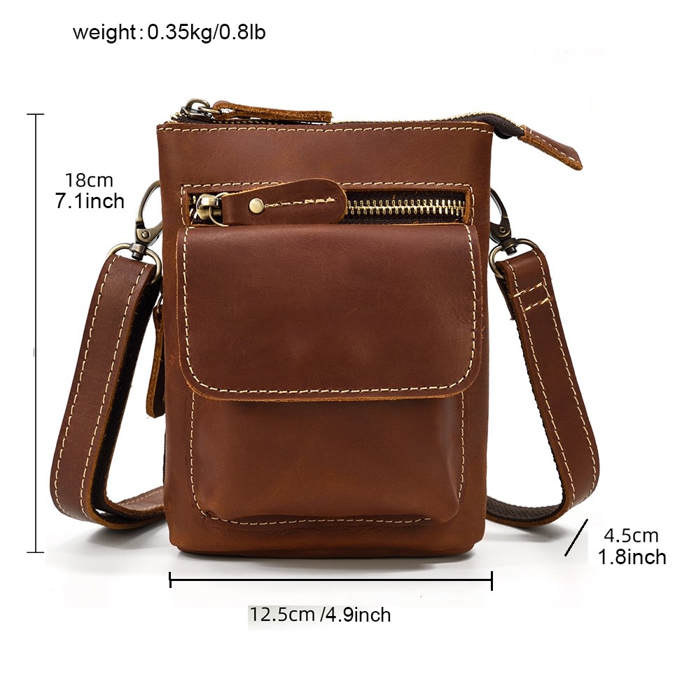 Daniel Shoulder Strap waist Bag Genuine Leather