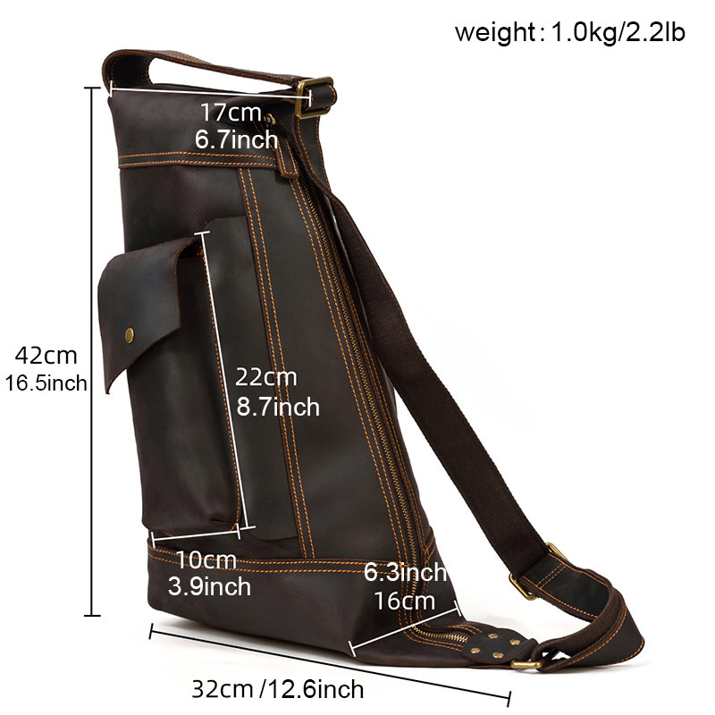 Jack Chest Strap Bag Genuine Leather