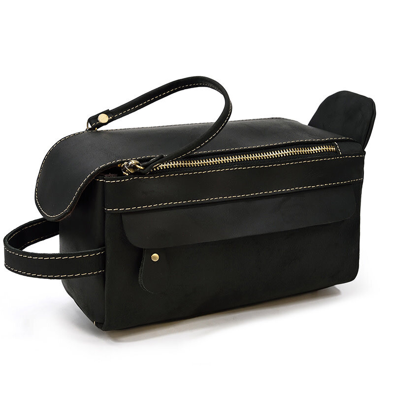 Theodore Cosmetic Toilery Bag Genuine Leather