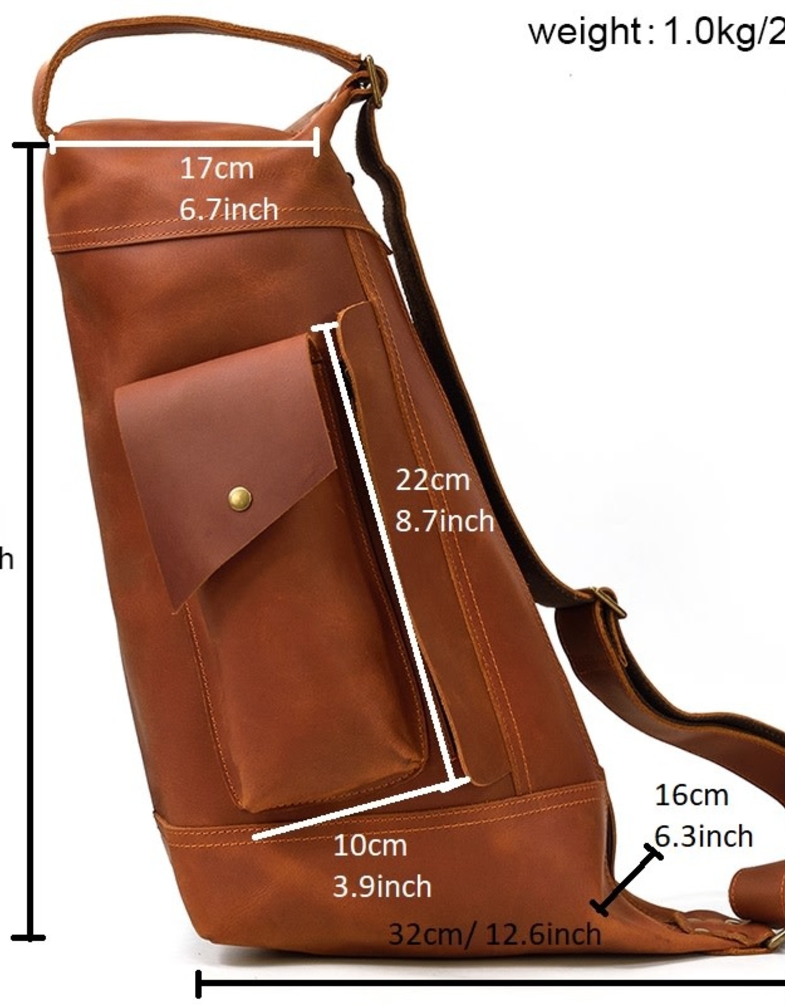 Luke Chest Strap Bag Genuine Leather