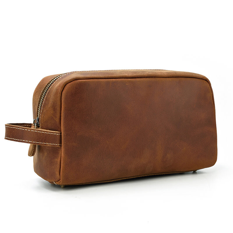 Issac Cosmetic Toilery Bag Genuine Leather