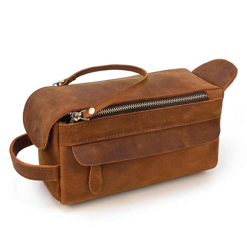Issac Cosmetic Toilery Bag Genuine Leather
