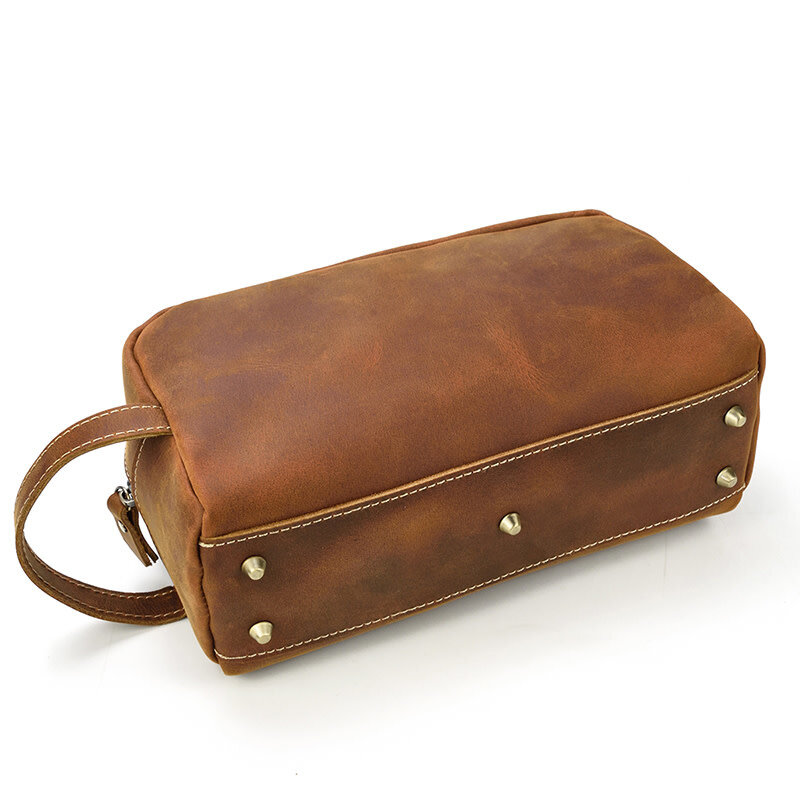 Issac Cosmetic Toilery Bag Genuine Leather