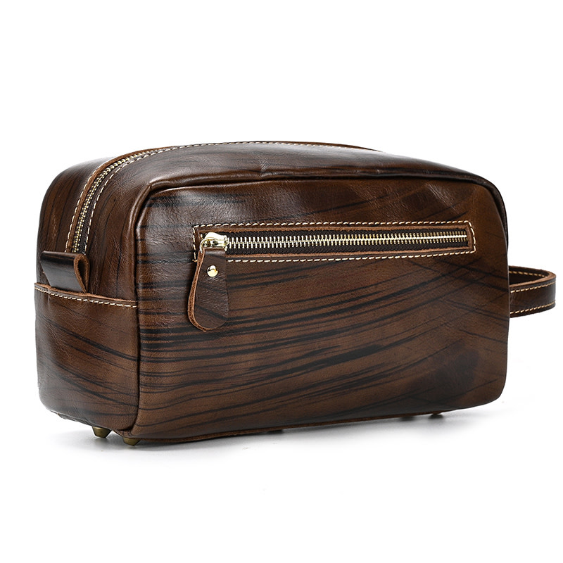 Anthony Cosmetic Toilery Bag Genuine Leather