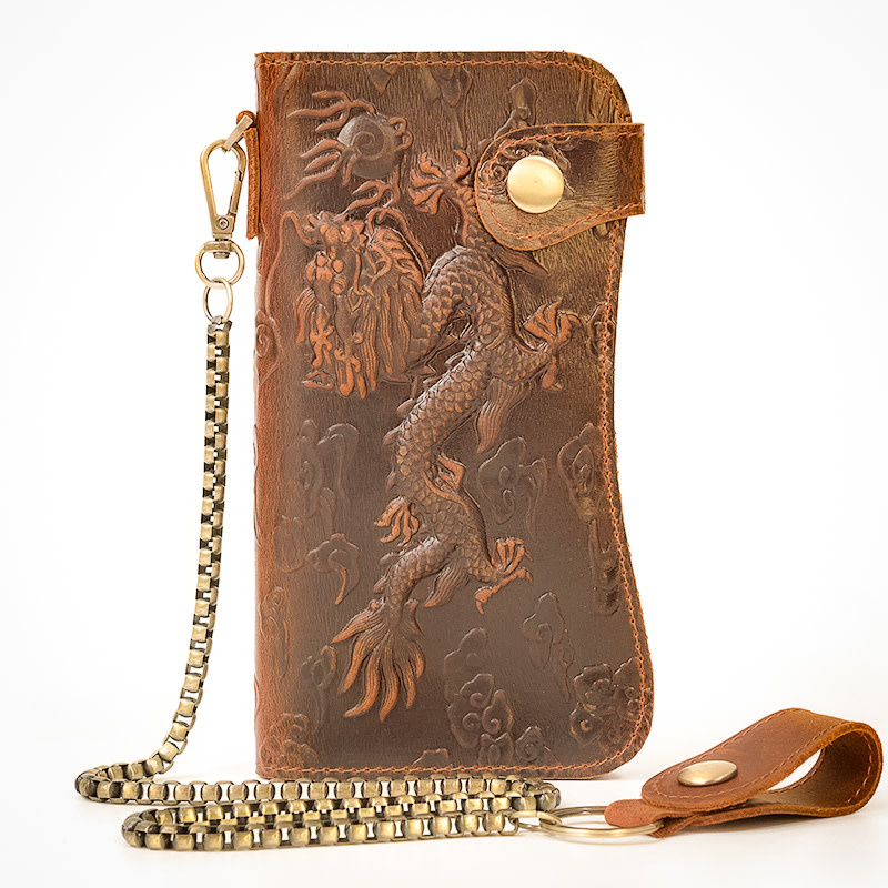 Jaxon Dragon Long Wallet Genuine Leather