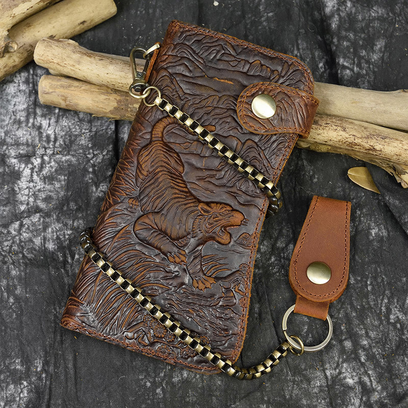 Maverick Tiger Long Wallet Genuine Leather
