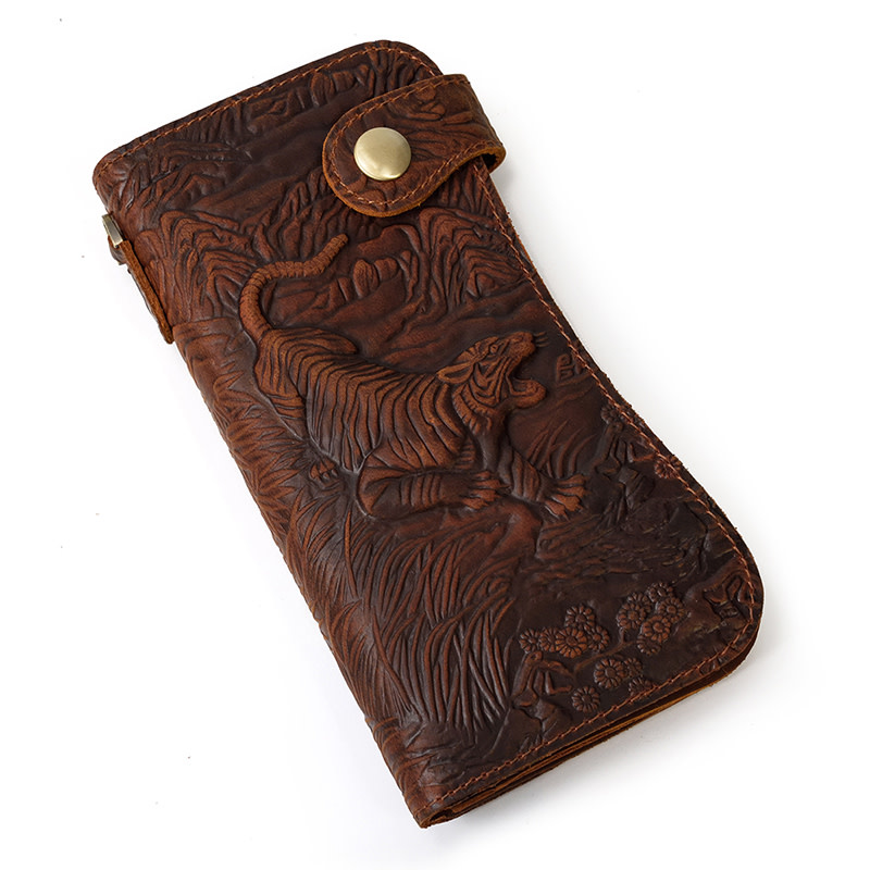 Maverick Tiger Long Wallet Genuine Leather