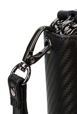 Elias Long Wallet Black Zipper Carbon Leather