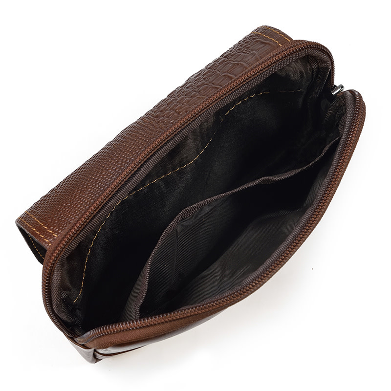 Miles Gator Print Waist Bag Genuine Leather