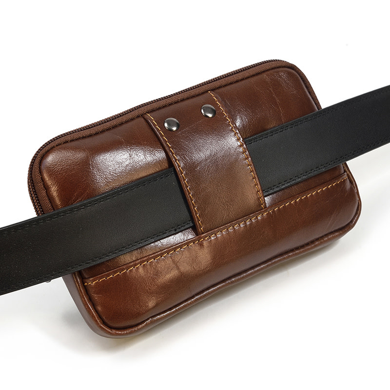 Miles Gator Print Waist Bag Genuine Leather