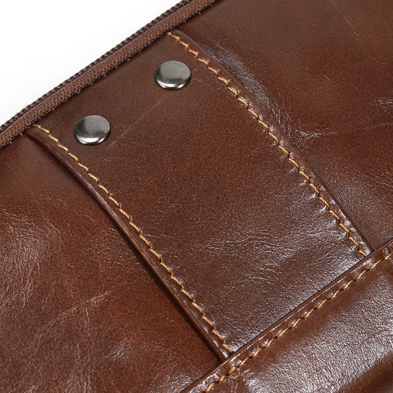 Miles Gator Print Waist Bag Genuine Leather