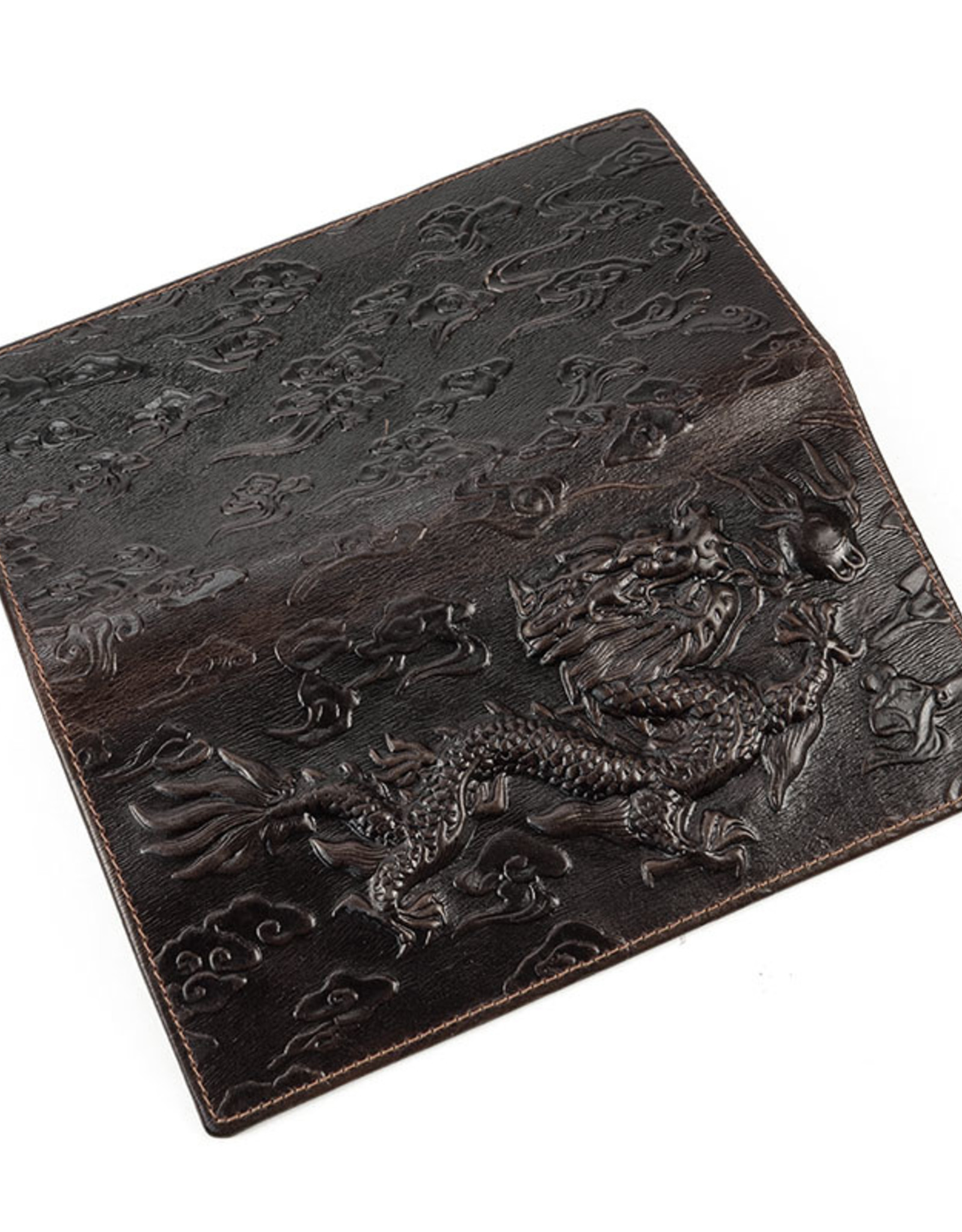 Eli Black Dragon Long Wallet Genuine Leather