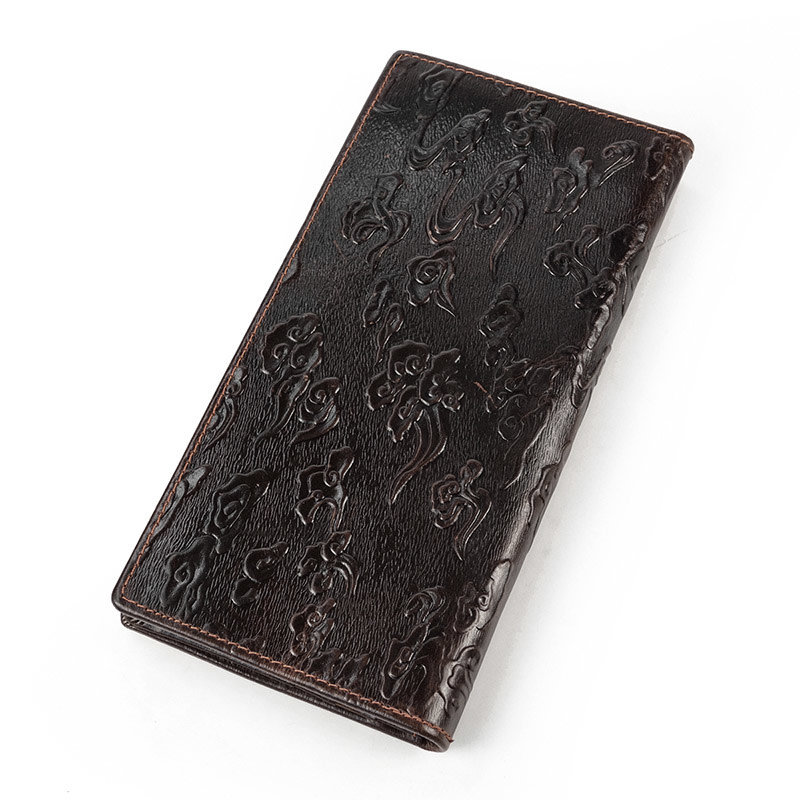 Eli Black Dragon Long Wallet Genuine Leather