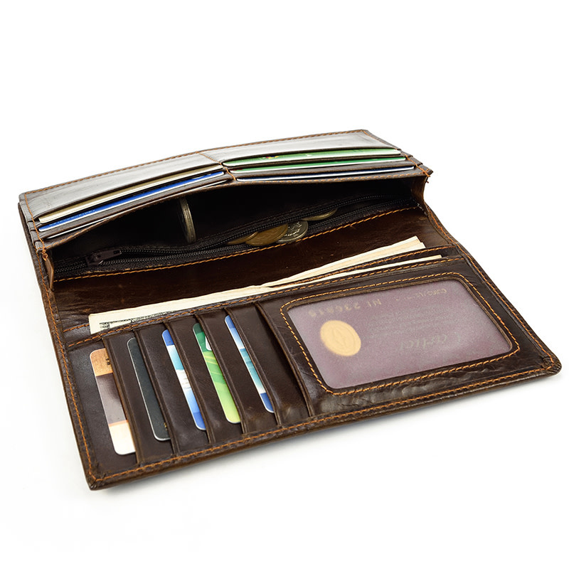 Eli Black Dragon Long Wallet Genuine Leather