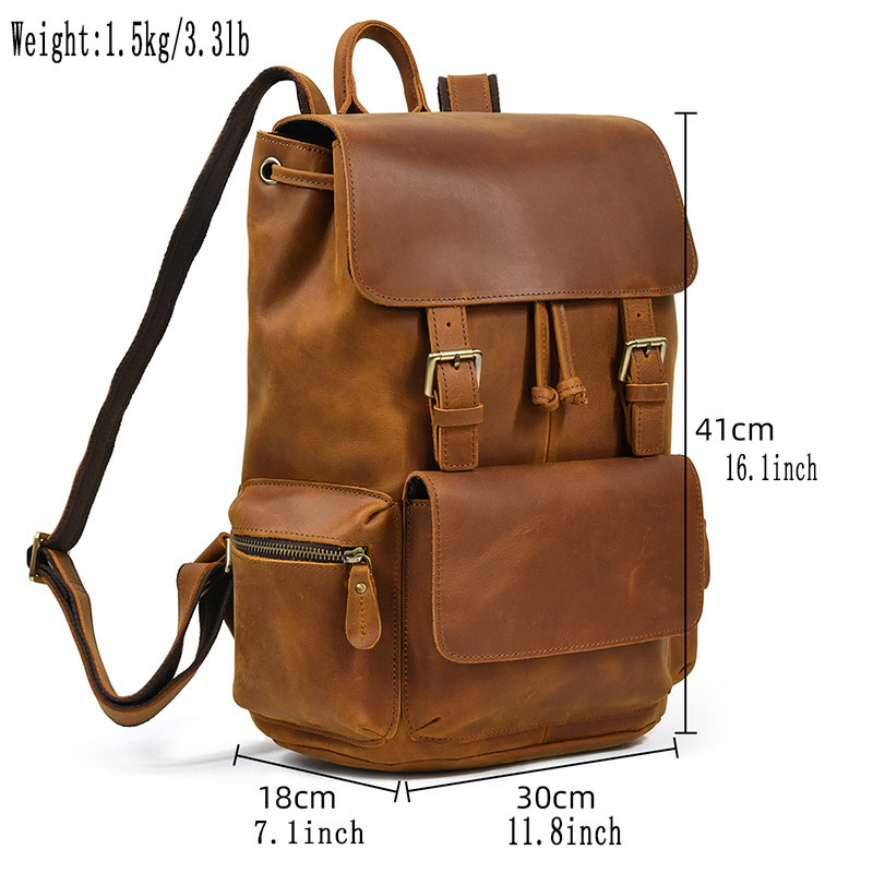 Christian Backpack Genuine Leather