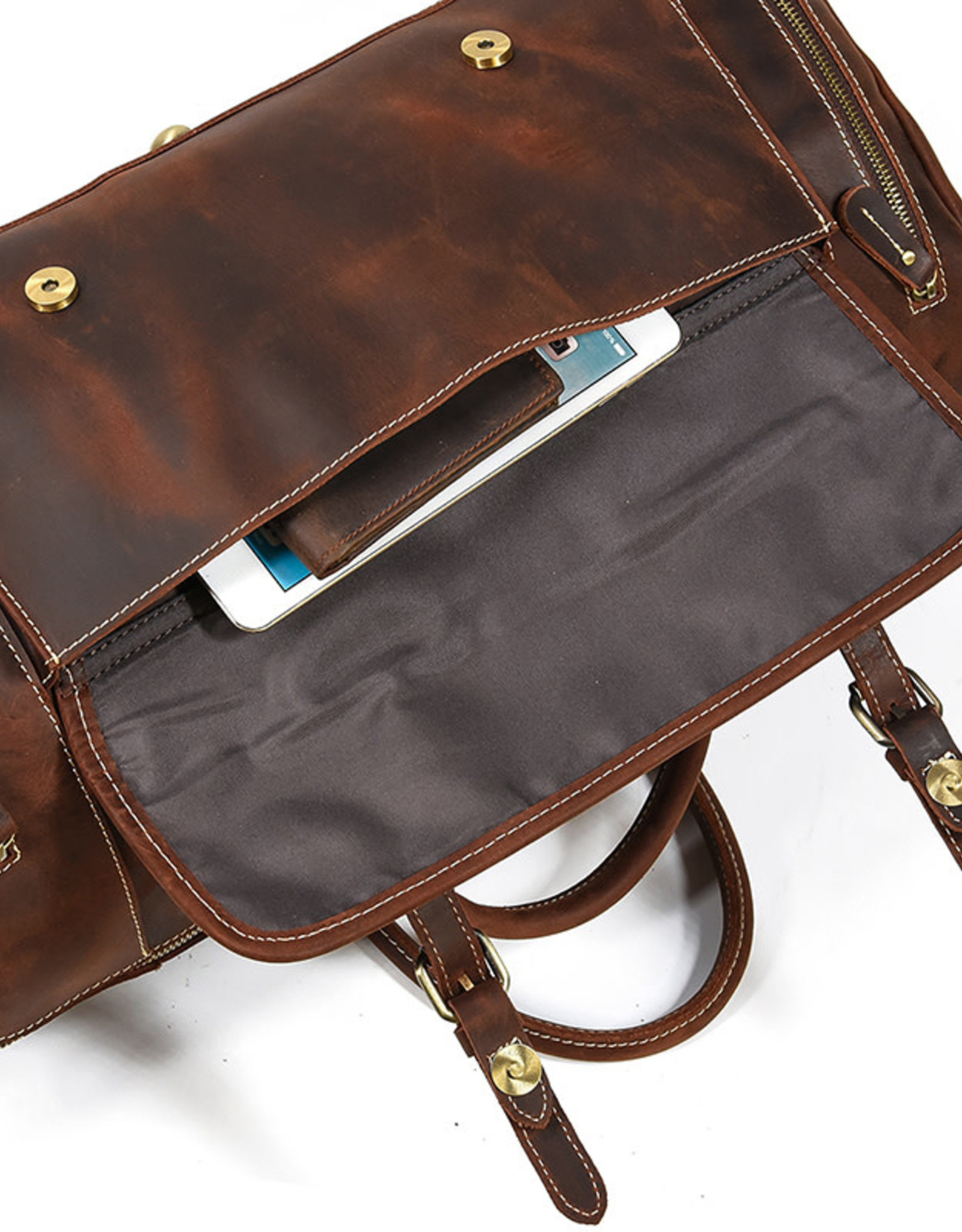 Carson Travel Luggage Bag Genuine Leather - Zuha Trend