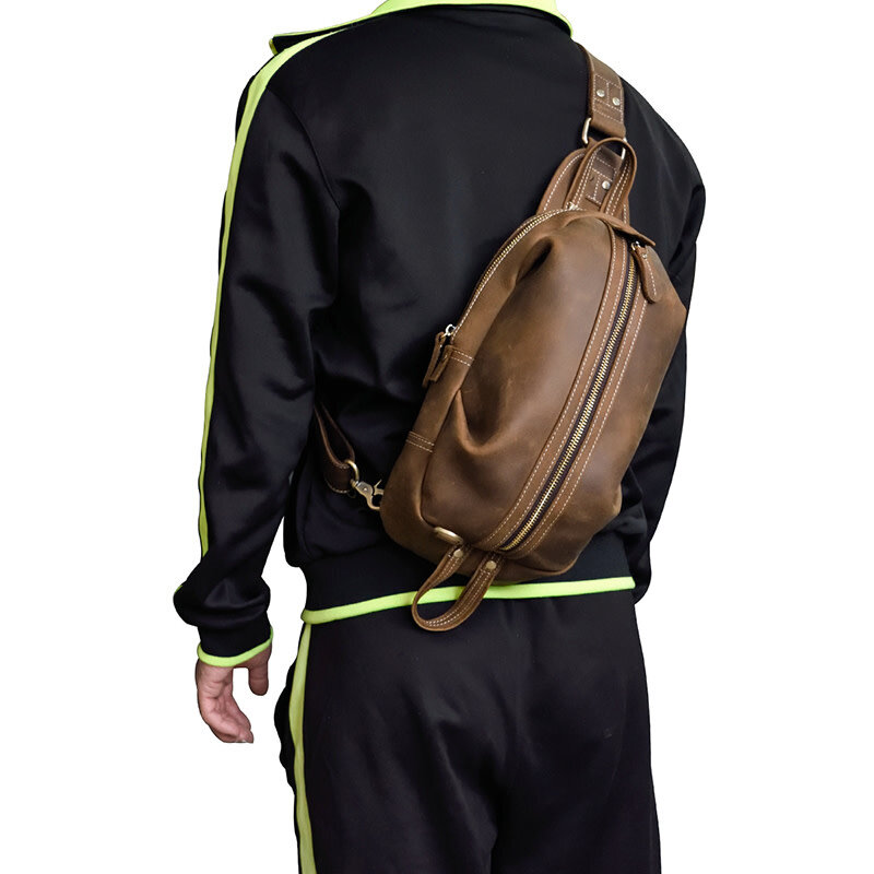 Axel Chest Strap Bag Genuine Leather