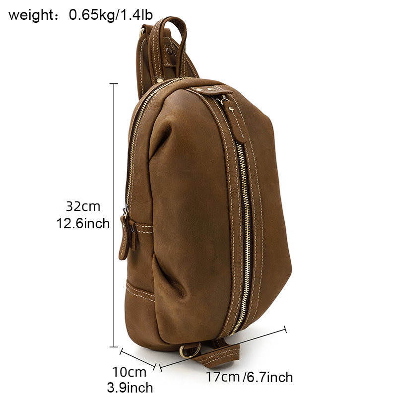 Axel Chest Strap Bag Genuine Leather