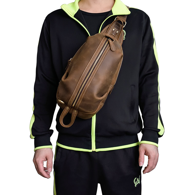 Axel Chest Strap Bag Genuine Leather