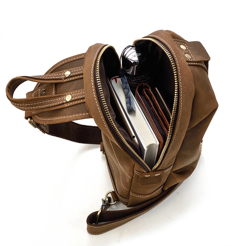 Axel Chest Strap Bag Genuine Leather