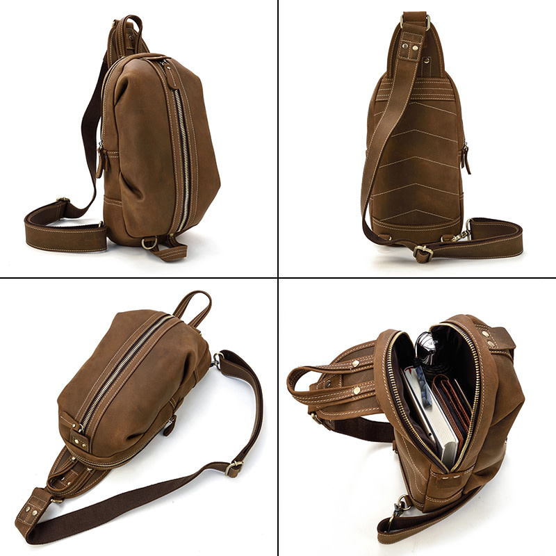 Axel Chest Strap Bag Genuine Leather