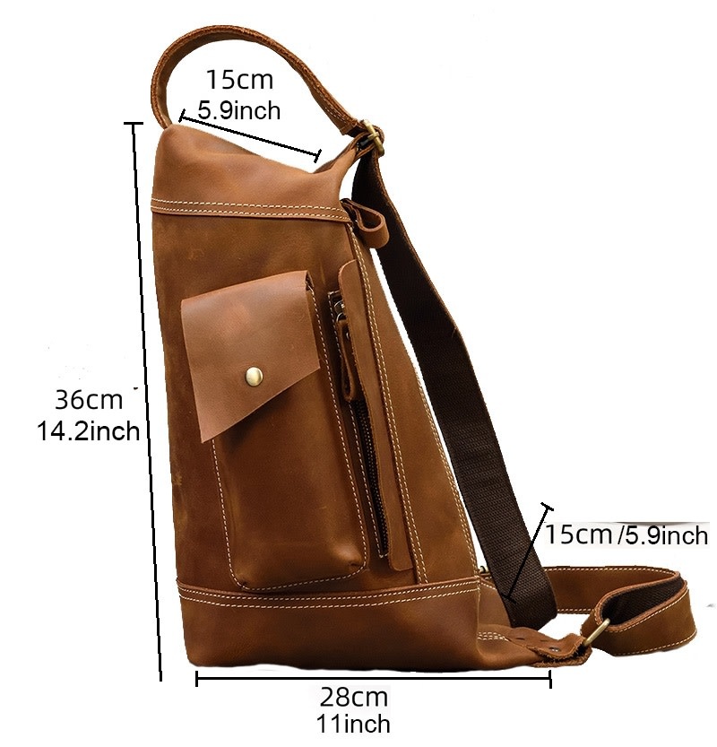Jeremiah Chest Strap Bag Genuine Leather