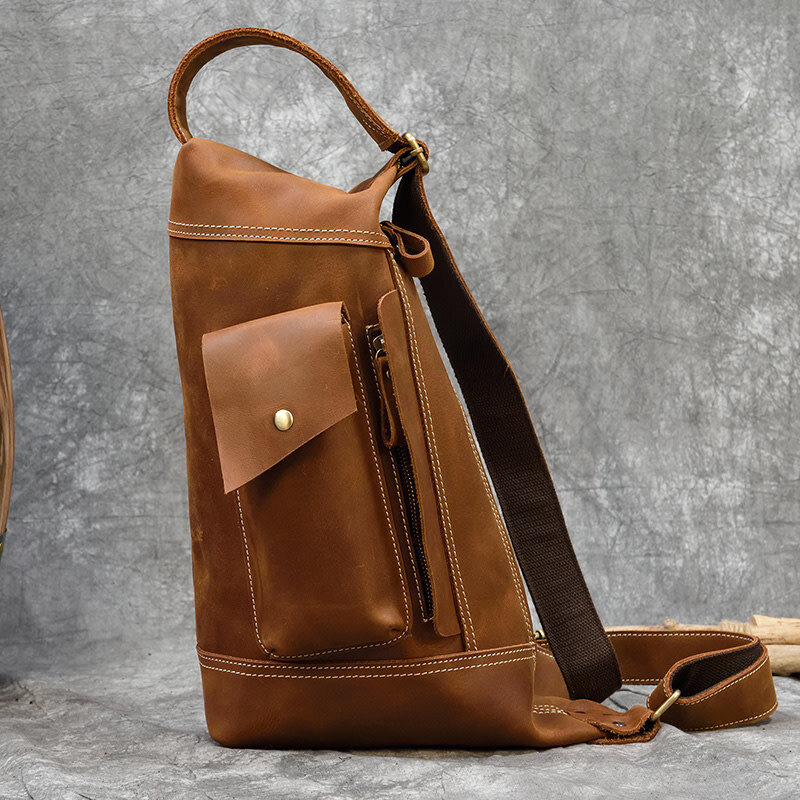 Jeremiah Chest Strap Bag Genuine Leather
